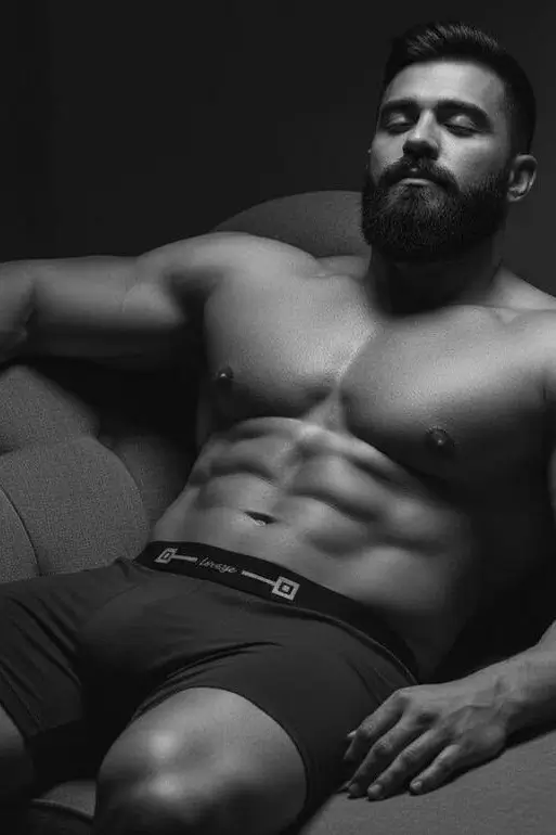 man resting with eyes closed