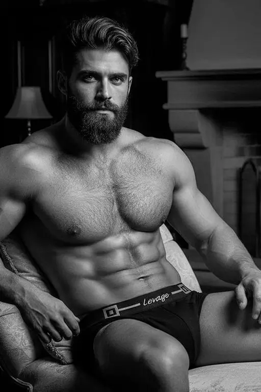 attractive man in his boxer shorts